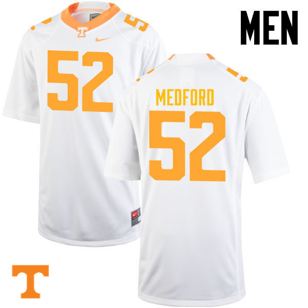 Men #52 Elijah Medford Tennessee Volunteers College Football Jerseys-White